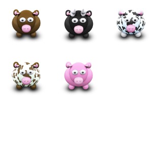 We Love Cows icon sets preview