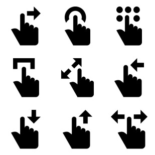 Hand Gestures icon sets preview