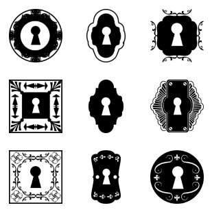 Keyholes icon sets preview