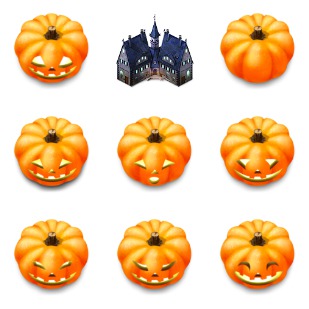 Haunted Hotel icon sets preview