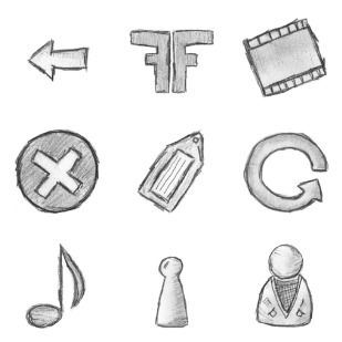 Hand Drawing icon sets preview