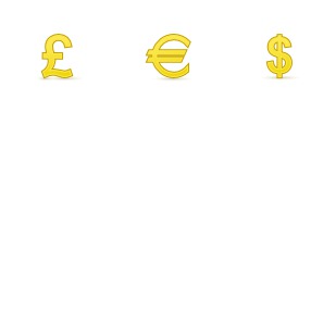 Dollar, Euro, Pound icon sets preview