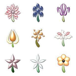 Flower icon sets preview