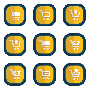 Shopping Cart icon sets preview