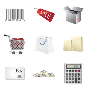 Shopping icon sets preview