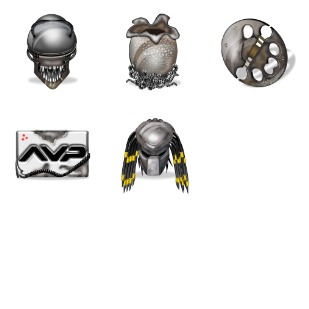 Alien vs. Predator icon sets preview