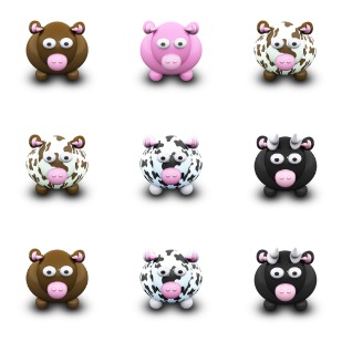 WE Love Cows icon sets preview