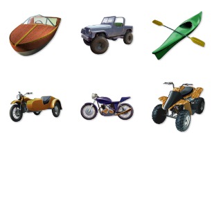 Vehicules icon sets preview