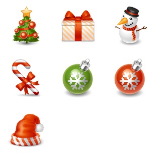 Winter Holiday icon sets preview