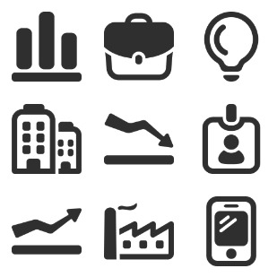 Mono Business icon sets preview