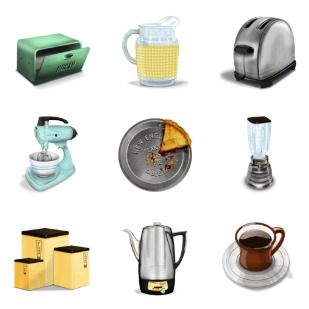 Vintage Kitchen icon sets preview