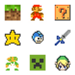 Simply 8-bits #7 icon sets preview