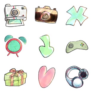 Cute icon sets preview