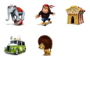 Circus icon sets preview