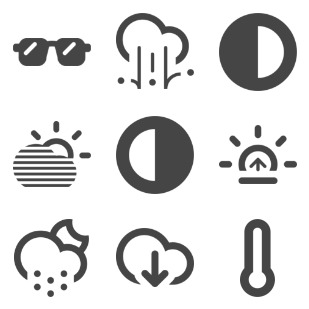 climacons weather icon sets preview