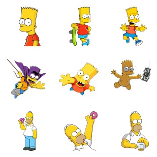 Simpsons icon sets preview