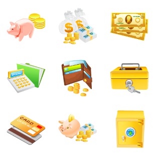 Money icon sets preview