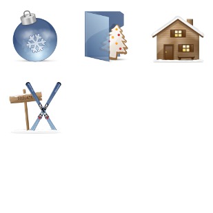 Wintertime icon sets preview