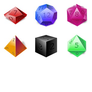 DnD Dice icon sets preview