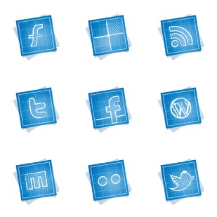 Blueprint Social Set icon sets preview