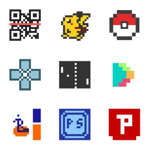 Simply 8-bits #9 icon sets preview