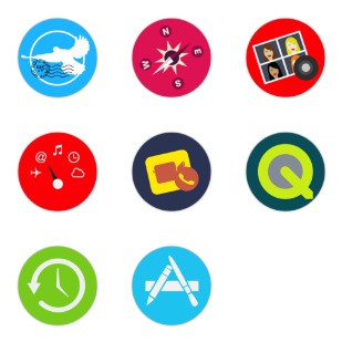 Osx Flat icon sets preview