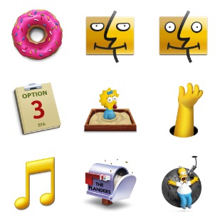 Simpsons icon sets preview