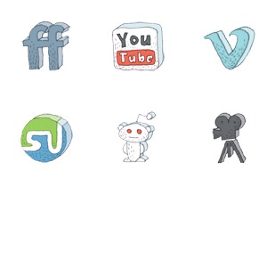 Hand-Drawn Social Media icon sets preview