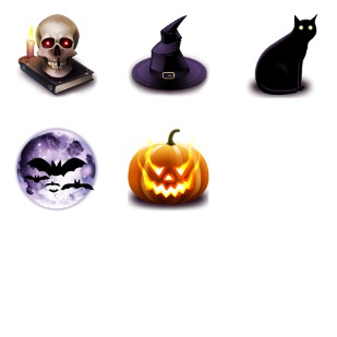 Halloween Linux icon sets preview