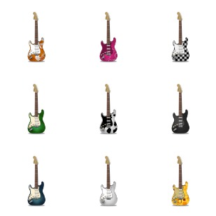 Stratocaster Guitars icon sets preview