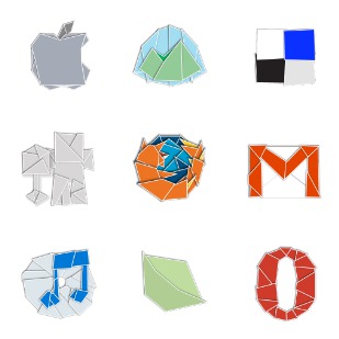 Web 2.0rigami icon sets preview