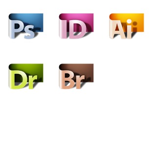 Adobe CS 5 Set: Fold icon sets preview