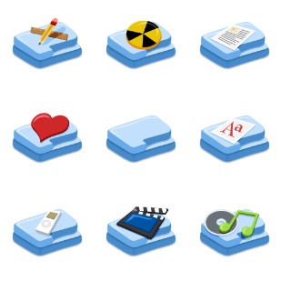 Fush Folders icon sets preview