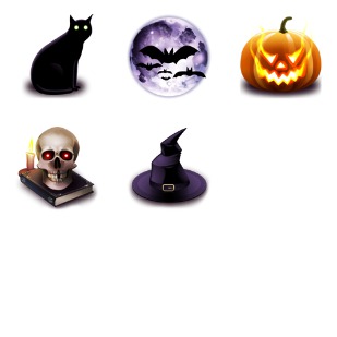 Halloween icon sets preview