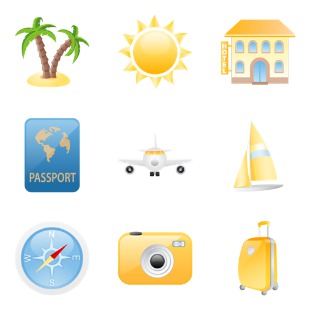 Summer Holiday icon sets preview