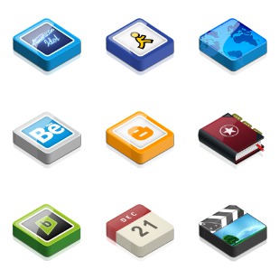 Smooth Social icon sets preview