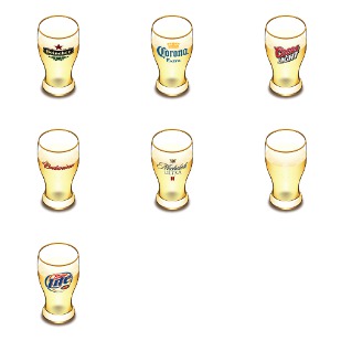 Beer icon sets preview