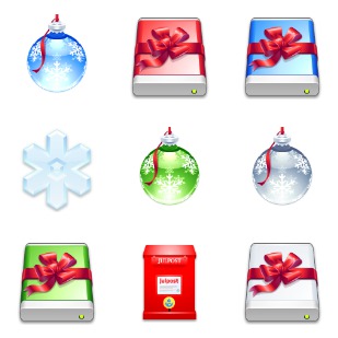 World of Aqua Christmas icon sets preview