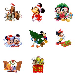 Cartoon Christmas icon sets preview