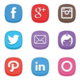 Cute Social Media icon sets preview