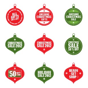 Christmas Sale icon sets preview