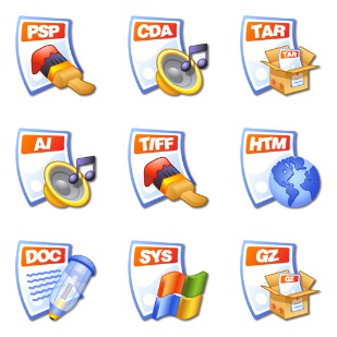 iCandy Junior File Types icon sets preview