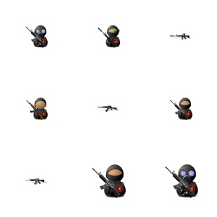 Elite Soldiers Weapons icon sets preview