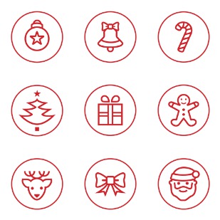 Christmas icon sets preview