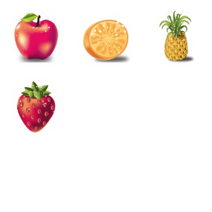 Fruits icon sets preview