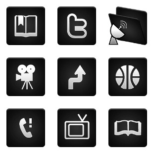 Black app icon sets preview