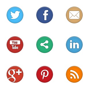 Round Social Media icon sets preview