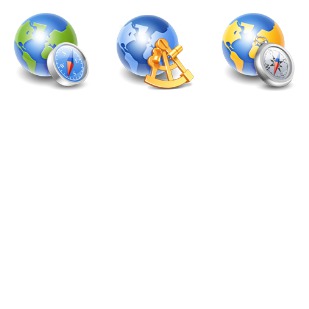 Globe icon sets preview