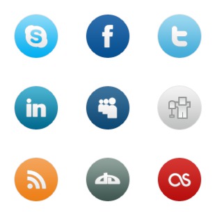 Colourful Social Media icon sets preview