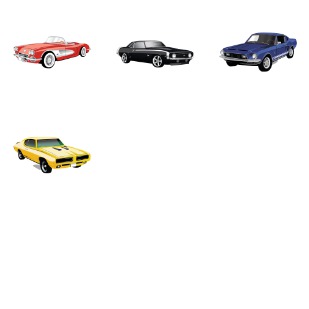 Classic American Cars icon sets preview